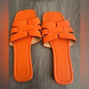 SHEIN Bright Orange Women's Sandals